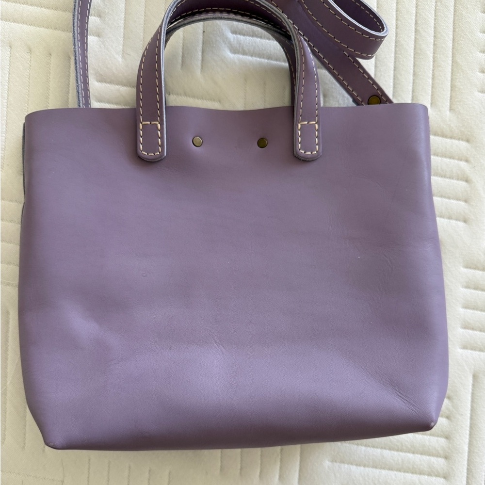 Purple Crossbody Tote Bag - Women's Shoulder Bag - Picture 7 of 16